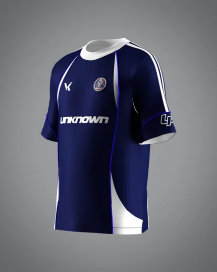 VRUNK X UNKNOWN - FOOTBALL TEE BLUE